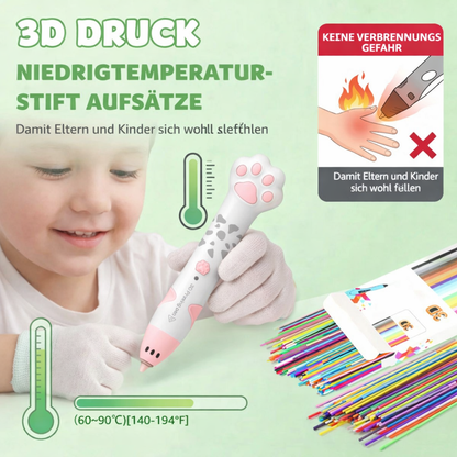 PCL Filament Nachfüllset für Kinder 3D Stifte – Niedrigtemperatur, ungiftig & geruchslos
