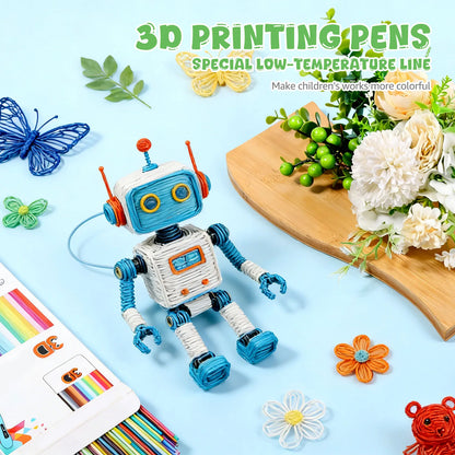 PCL Filament Nachfüllset für Kinder 3D Stifte – Niedrigtemperatur, ungiftig & geruchslos